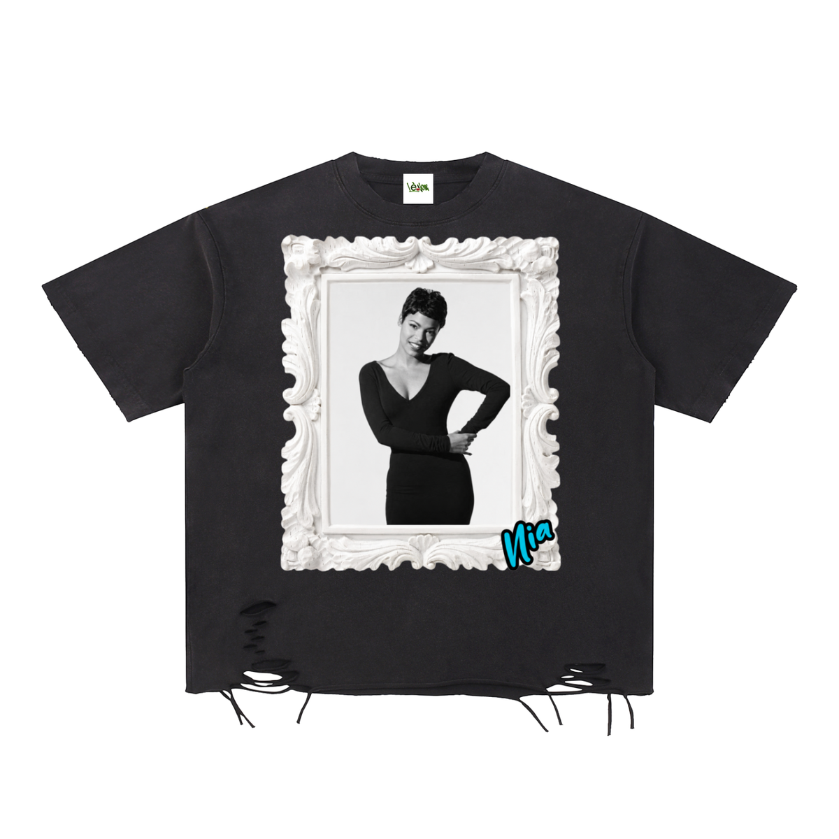 Women Crush “Nia Long” Raw-Hem T-Shirt