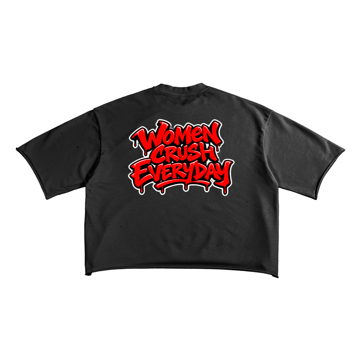 Women Crush “Jasmine Guy” French Terry Raw Edge T-Shirt